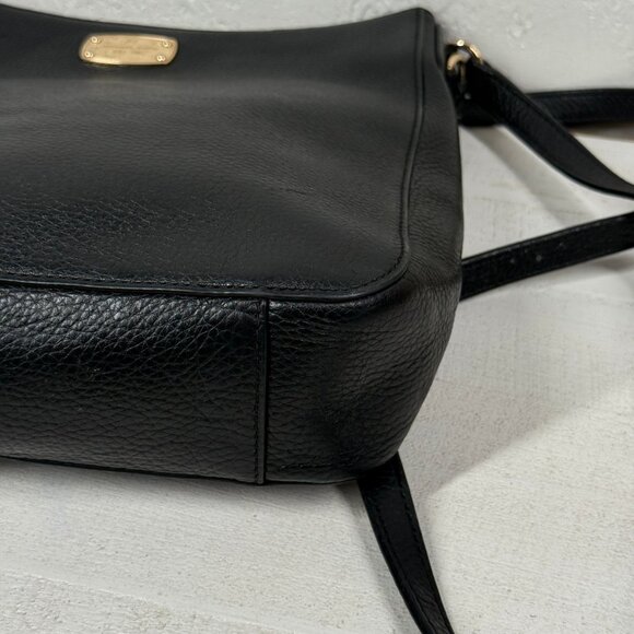 Michael Kors Jet Set Messenger Bag Black Leather Crossbody - Picture 8 of 13